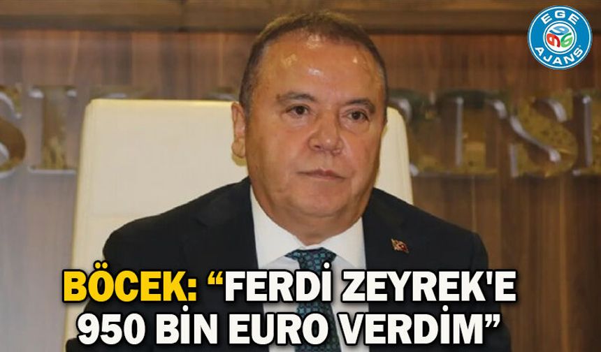 Böcek: Ferdi Zeyrek'e 950 bin euro verdim