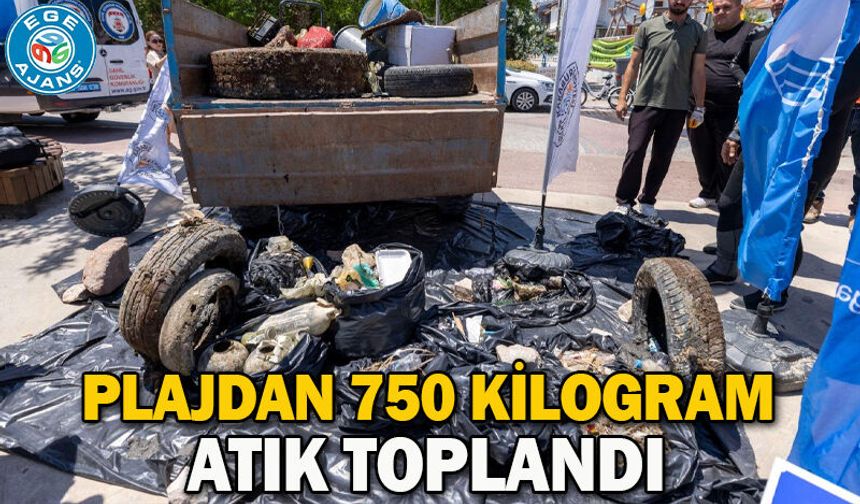 Plajdan 750 kilogram atık toplandı