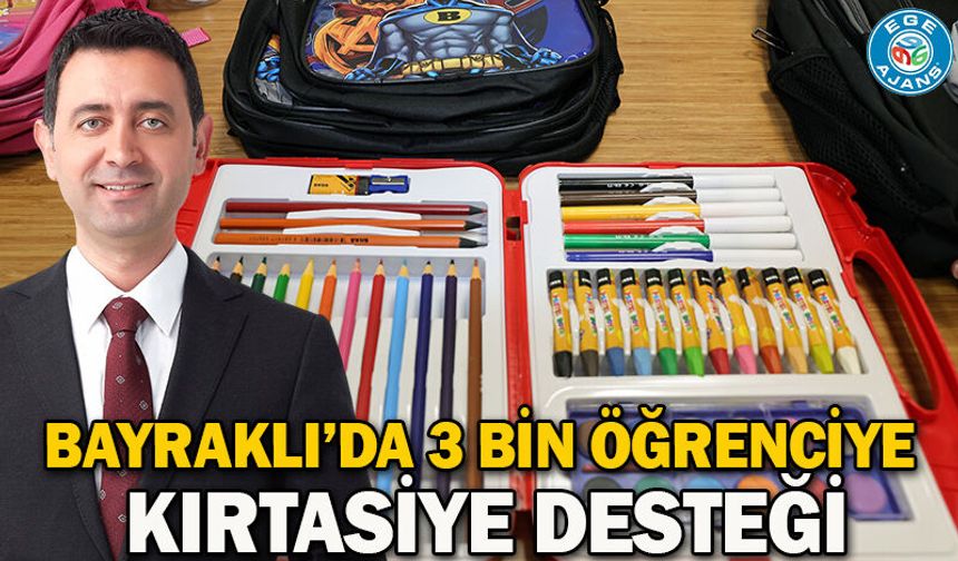 Bayraklı’da 3 Bin Öğrenciye Kırtasiye Desteği