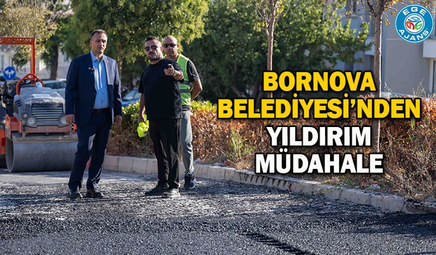 Bornova Belediyesi’nden yıldırım müdahale