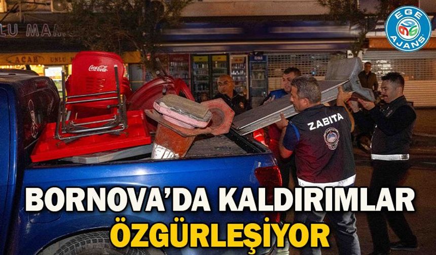 Bornova’da kaldırımlar özgürleşiyor